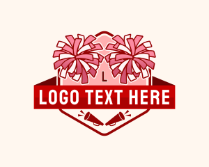 Cheer - Pompoms Megaphone Cheerleading logo design