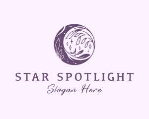 Moon Night Floral logo design