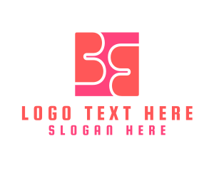 Pink - Pink Letter BB Monogram logo design