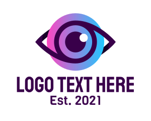 Eyeball - Purple Eye Vision logo design