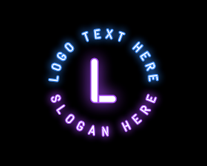 Halogen - Neon Light Entertainment logo design