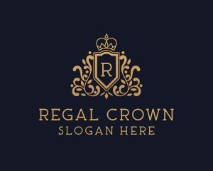 Crown Royalty Shield logo design