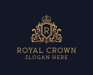 Crown Royalty Shield logo design