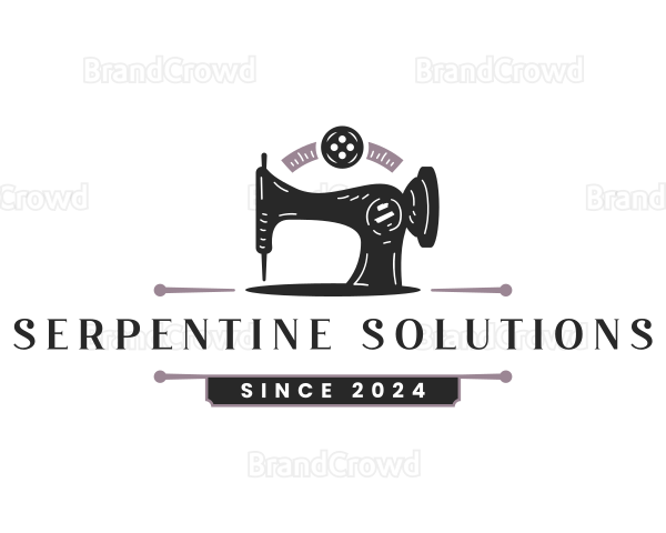 Sewing Machine Tailoring Logo