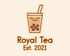 Happy Bubble Tea  logo design