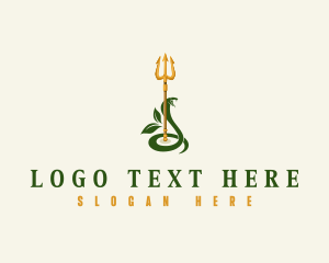 Snake - Trident Spear Snake logo design