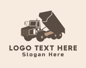 Transportation - Construction Dump Truck logo design