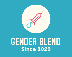 Gender - Male Testosterone Injection logo design