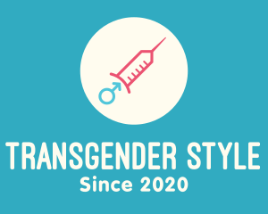 Transgender - Male Testosterone Injection logo design