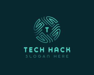 Cybersecurity Biometrics Technology logo design