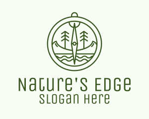 Outdoor - Green Compass Nature Outdoors logo design