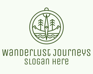 Green Compass Nature Outdoors logo design