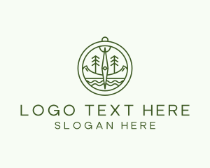 Outdoor - Green Compass Nature Outdoors logo design