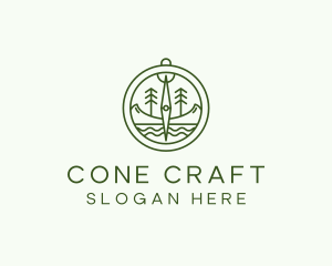 Green Compass Nature Outdoors logo design