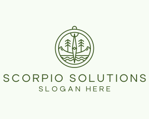 Green Compass Nature Outdoors logo design