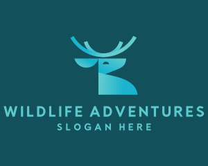 Wildlife Deer Animal  logo design