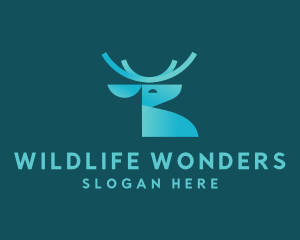 Wildlife Deer Animal  logo design