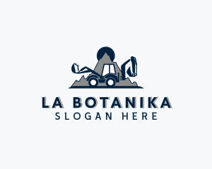 Mountain Backhoe Machinery Logo