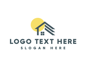 House - House Roof Sun logo design