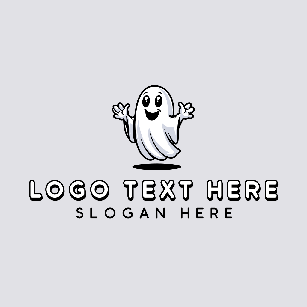 Smiling Scary Ghost Logo | BrandCrowd Logo Maker