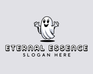 Smiling Scary Ghost logo design