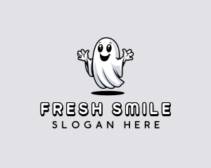 Smiling Scary Ghost logo design