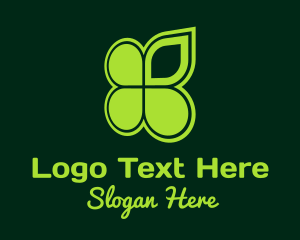 Four Leaf Clover - Lucky Clover Leaf logo design