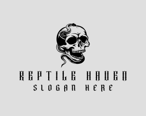 Venom Skull Snake logo design