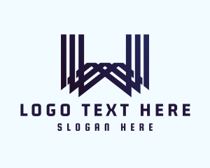 Geometric Linear Letter W Logo