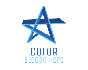 3D Blue Star Logo