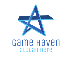 3D Blue Star Logo