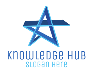 3D Blue Star Logo