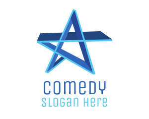 3D Blue Star Logo