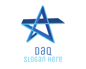 Blue - 3D Blue Star logo design