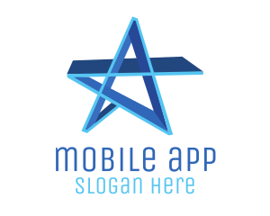 Shape - 3D Blue Star logo design