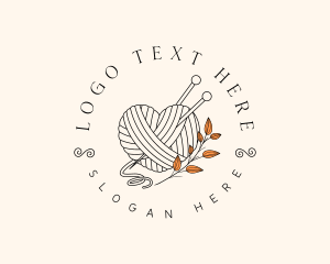 Thread - Crochet Heart Yarn logo design