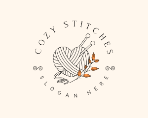 Crochet - Crochet Heart Yarn logo design