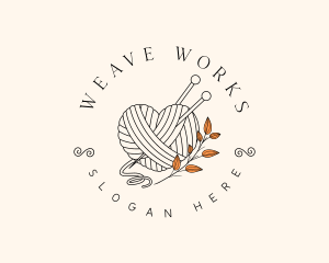 Loom - Crochet Heart Yarn logo design