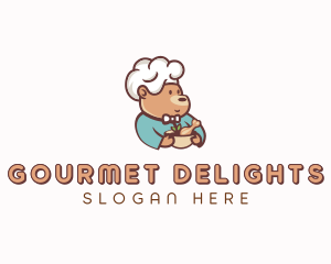 Chef Bear Gourmet logo design