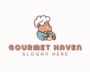 Chef Bear Gourmet logo design