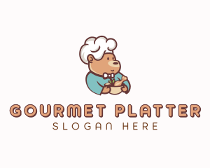 Chef Bear Gourmet logo design