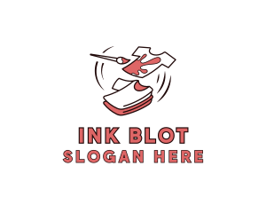 Tshirt Paint Ink logo design