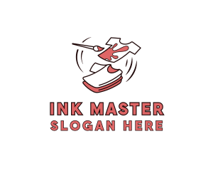 Tshirt Paint Ink logo design