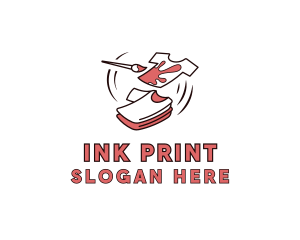 Tshirt Paint Ink logo design