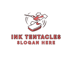 Tshirt Paint Ink logo design