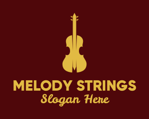 Yellow Violin Music logo design