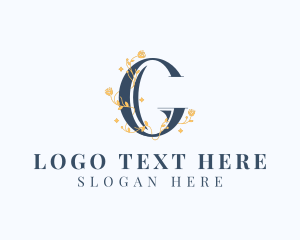 Flower - Flower Vine Letter G logo design