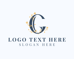 Spa - Flower Vine Letter G logo design