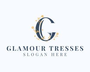 Flower Vine Letter G logo design