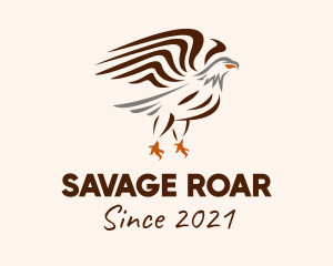 Minimalist Wild Eagle logo design